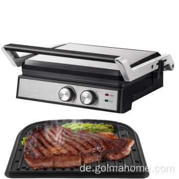Elektrischer Grill 2000W mit Timer-Temperaturknopf Tragbarer Grill-Steak-BBQ-Grillgrill